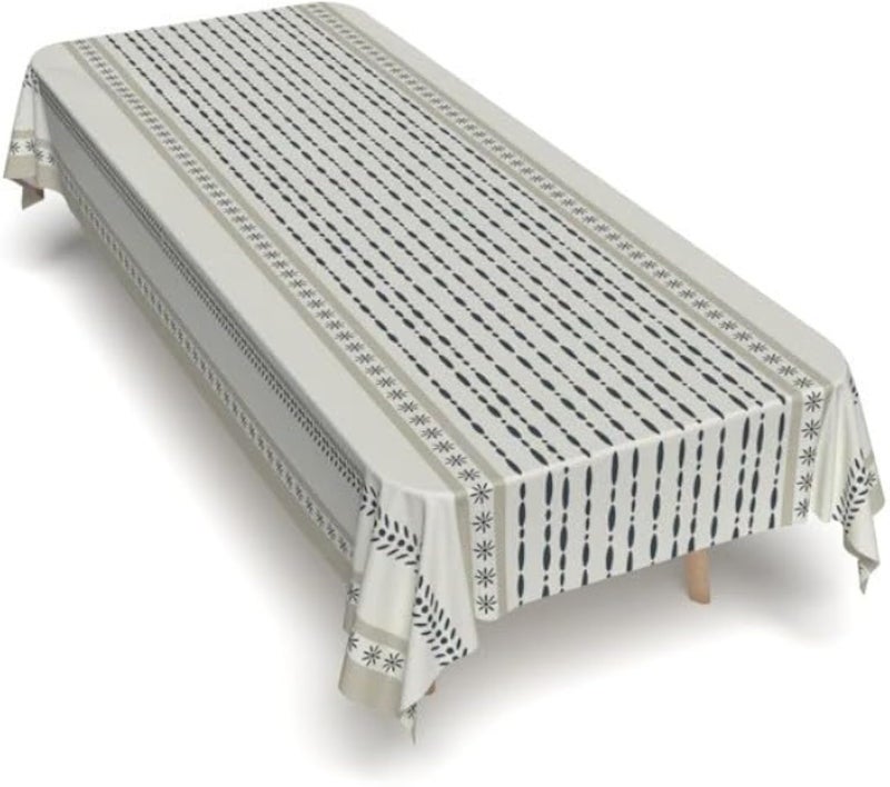 مفرش طاولة من آرت مود هوم، 140×140 سم، غطاء ناعم الملمس مقاوم للغبار، قابل للغسل في الغسالة، تصميم أنيق مناسب لتناول الطعام والمطبخ والحفلات والفنادق، مقاوم للانسكاب - مصنوع من قماش بوليستر مقاوم للماء - لون الكثبان الرملية