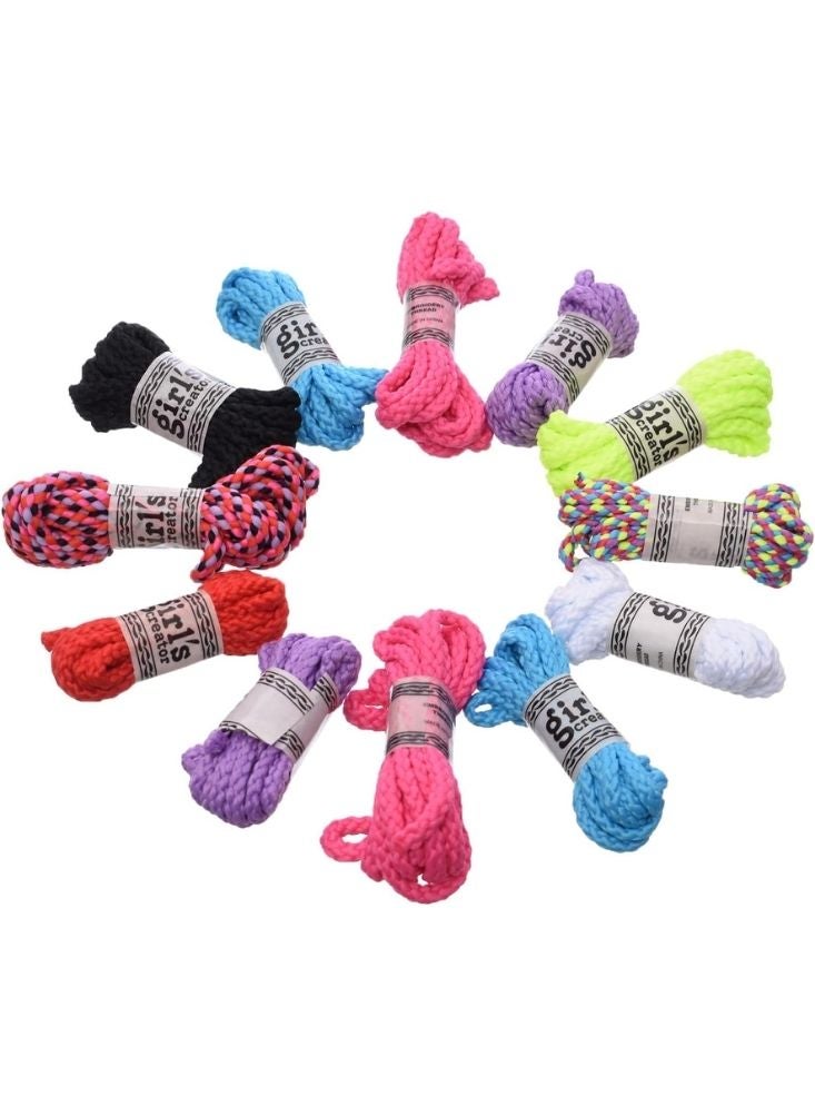 بريميم طقم صنع أساور للبنات، مجموعة إبداعية لصنع المجوهرات بنفسك مع خيوط ملوّنة - Image 3