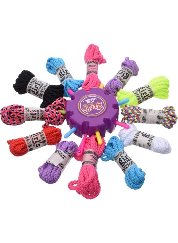 بريميم طقم صنع أساور للبنات، مجموعة إبداعية لصنع المجوهرات بنفسك مع خيوط ملوّنة - Image 1