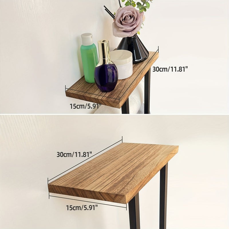 White Wall Mounted Bathroom Towel Rack Storage Organizer For Toilet Towel Hanging - Image 3