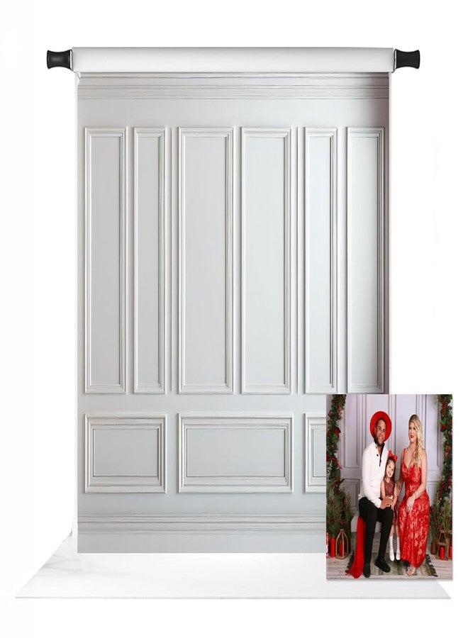 Kate 10x8ft White Panel Wall for Photography Interior Vintage Panel Decor Photo Background Photo Studio Props - Image 1