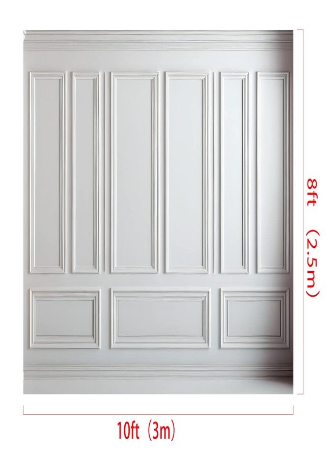 Kate 10x8ft White Panel Wall for Photography Interior Vintage Panel Decor Photo Background Photo Studio Props - Image 4