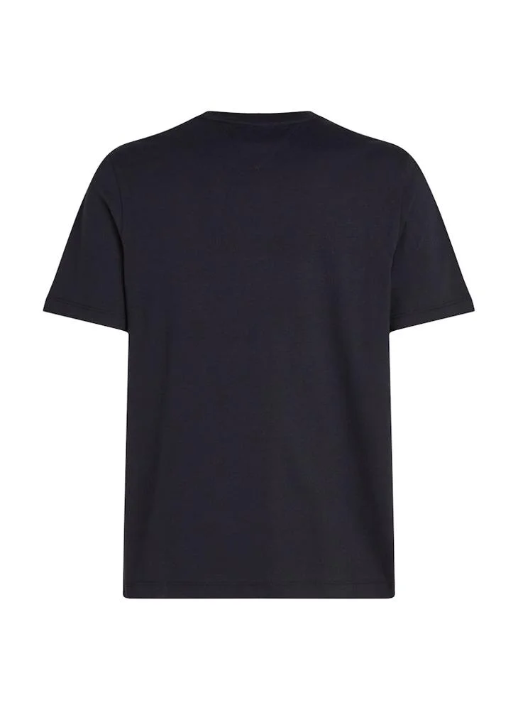 TOMMY HILFIGER Chest Stripe Logo Crew Neck T-Shirt