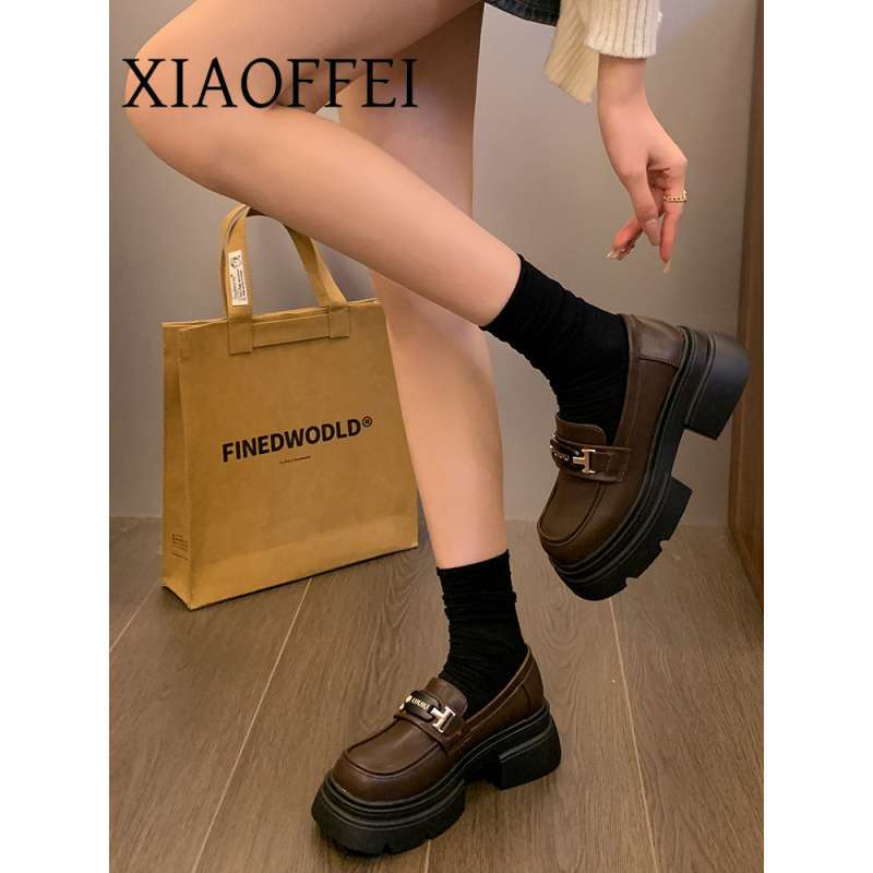 Mary Jane Height-Increasing Flats Jk Small Leather Shoes For Women Style College Style Slip-On Loafers For Women - Image 4