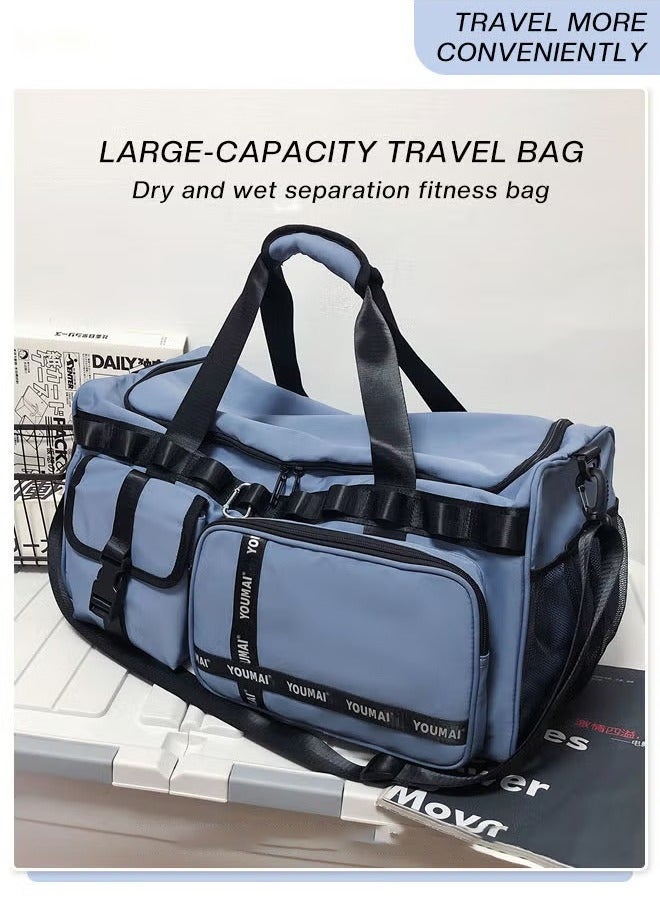 Canway Large-Capacity Travel Bag Men's Short-Distance Luggage Backpack College Students Boarding Backpack Dry and Wet Separation Fitness Bag - Image 2