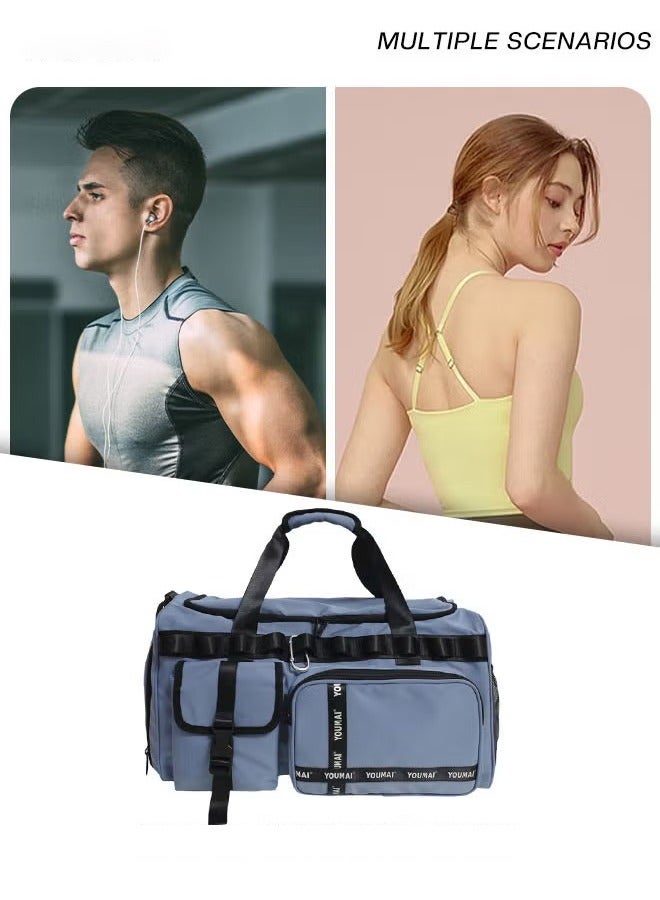 Canway Large-Capacity Travel Bag Men's Short-Distance Luggage Backpack College Students Boarding Backpack Dry and Wet Separation Fitness Bag - Image 4