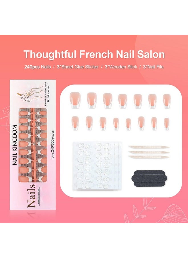 240 Pcs French Press On Nails Short Coffin French Tip False Nails Manicure 15 Size Acrylic Full Cover Artificial Fake Nails (Natural) - pzsku/ZD78E01118CA954AECAD4Z/45/_/1720697924/7e3b0749-7fa9-4b1f-badb-7020fd7893ac