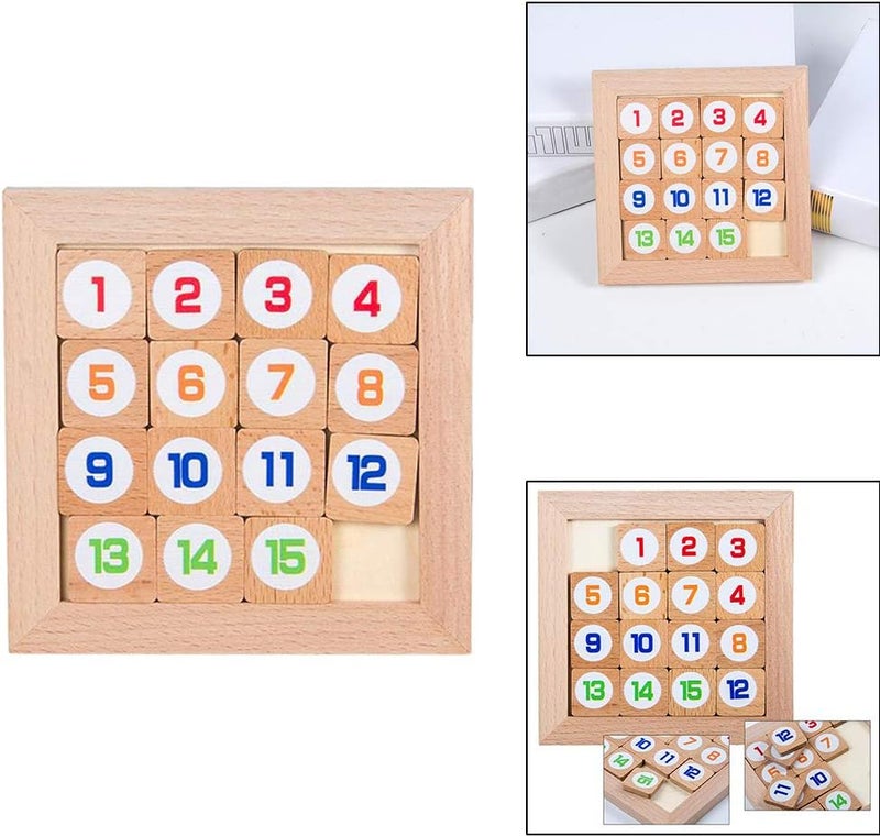 klarakoChildren Sliding Block Klotski Puzzle Wooden Puzzle Gift Sliding Puzzle klarakoStyle2 - Image 5