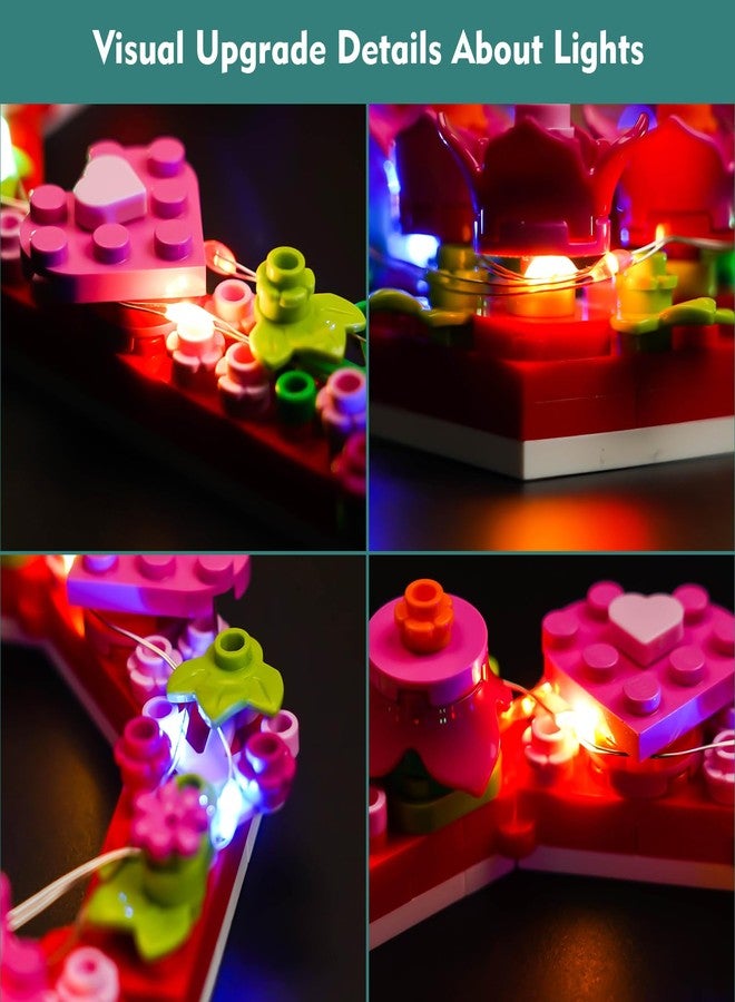VONADO Light Kit Compatible with LEGO Heart Ornament 40638, Valentine Flowers Heart Wreath Frame, Lighting Set, Gift for Adults (No Models) - Image 3