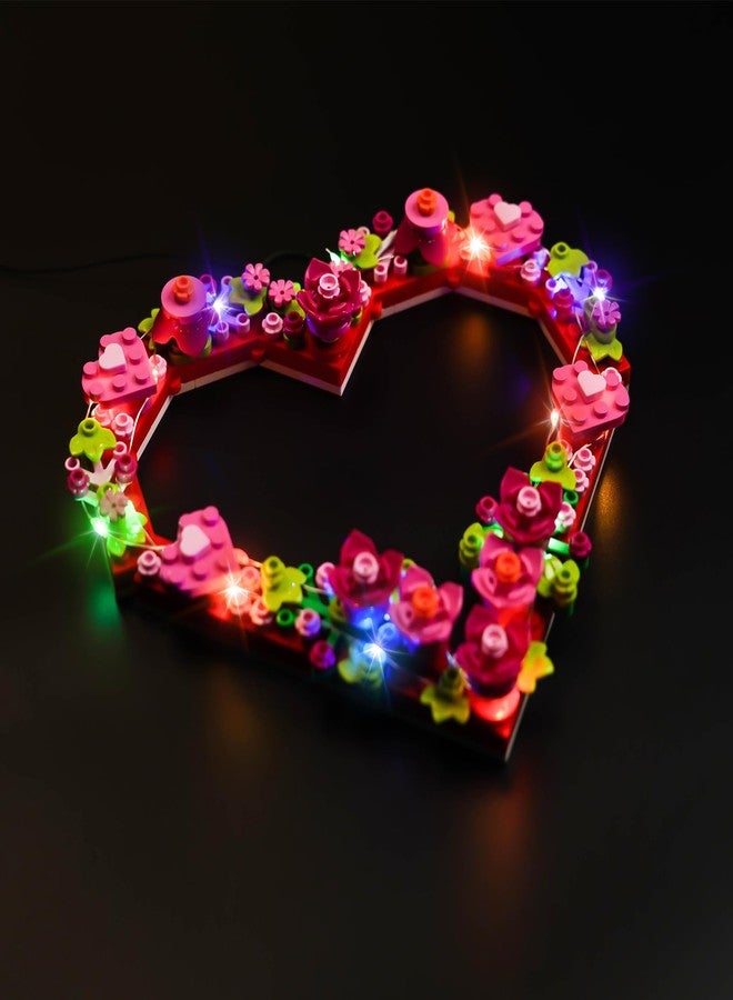 VONADO Light Kit Compatible with LEGO Heart Ornament 40638, Valentine Flowers Heart Wreath Frame, Lighting Set, Gift for Adults (No Models) - Image 1