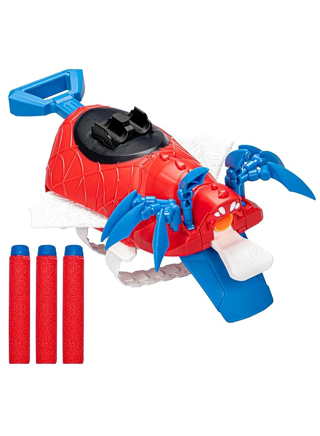 MARVEL Mech Strike Mechasaurs Spider Man Arachno Blaster Blaster With 3 Darts Role Play Super Hero Toys For Kids Ages 5 And Up - Image 1