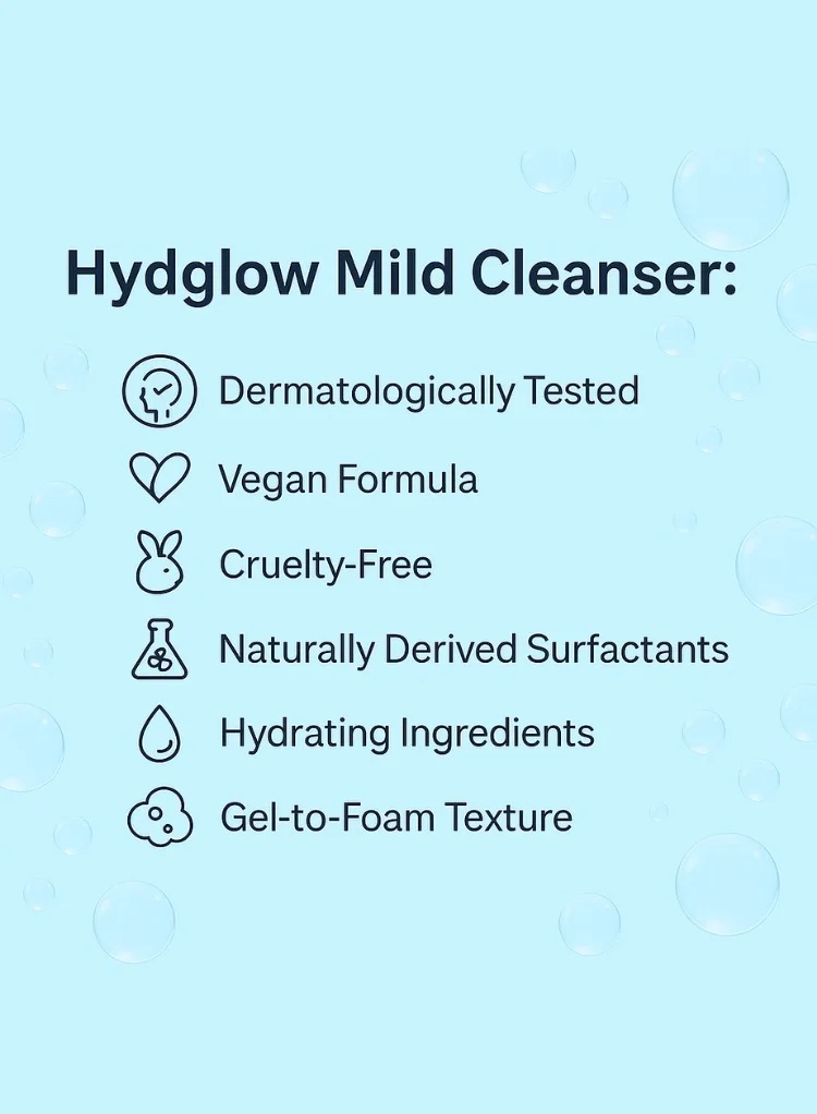J'sDerma Moisturizing cleanser with Hyaluronic Acid and Allantoin Hydglow Mild Cleanser 150ml