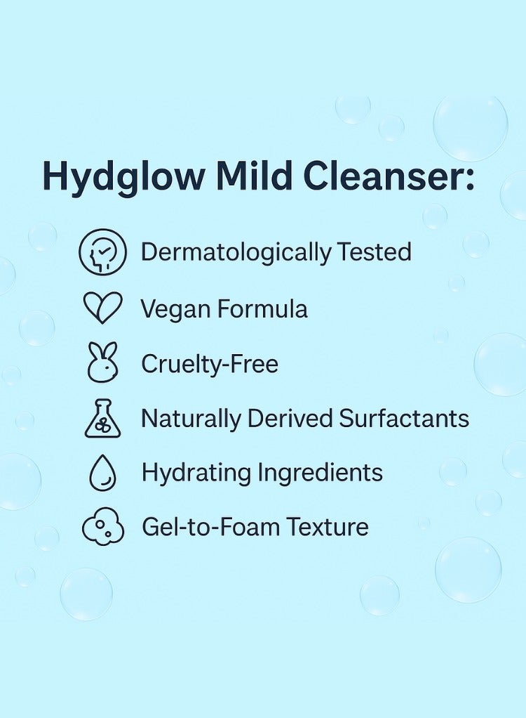 J'sDerma Moisturizing cleanser with Hyaluronic Acid and Allantoin Hydglow Mild Cleanser 150ml - Image 3