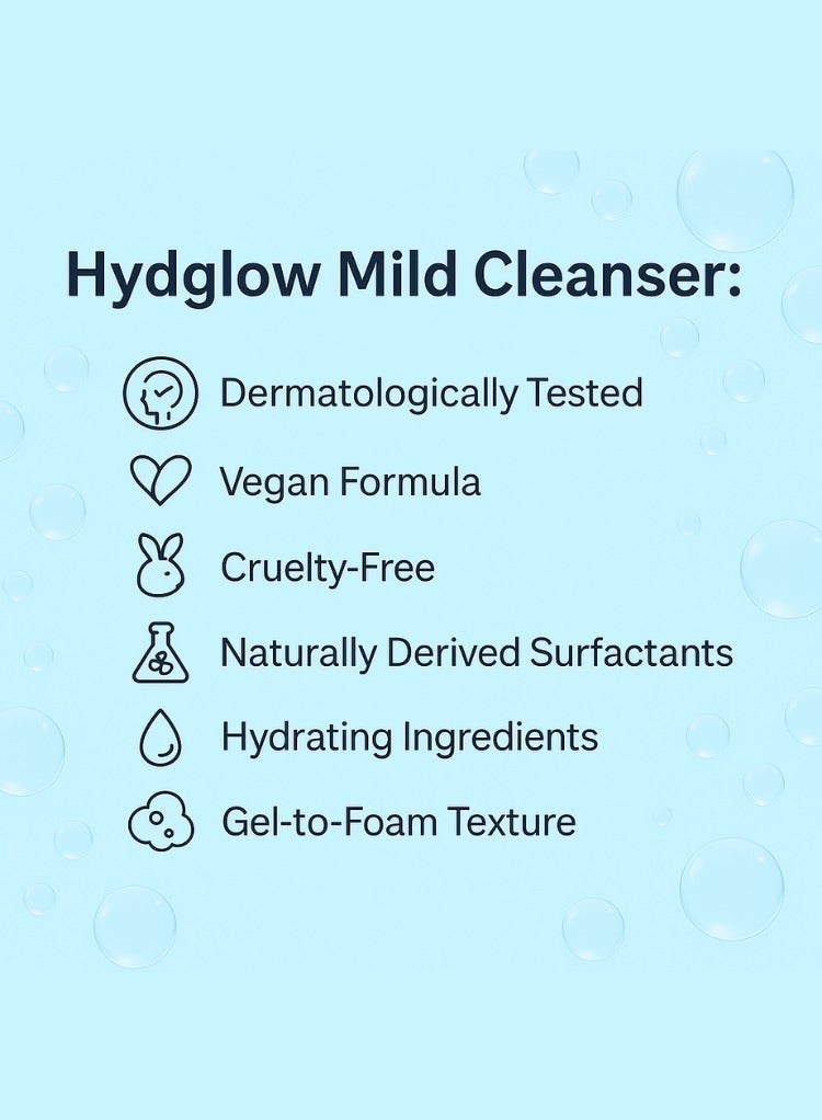 J'sDerma Moisturizing cleanser with Hyaluronic Acid and Allantoin Hydglow Mild Cleanser 150ml - Image 3