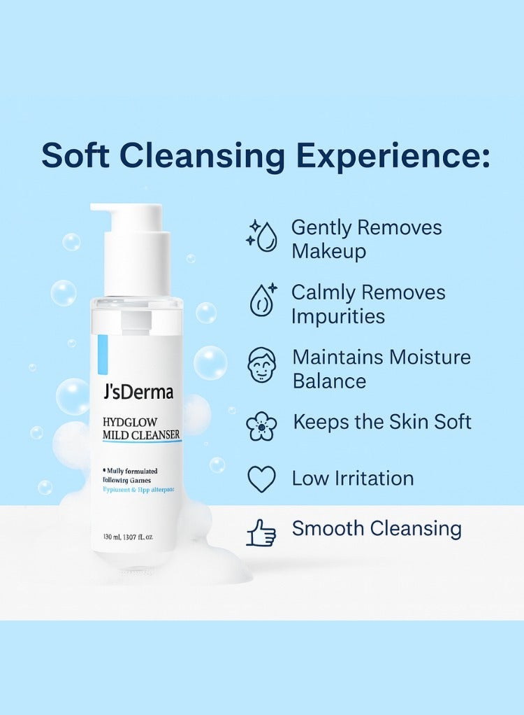 J'sDerma Moisturizing cleanser with Hyaluronic Acid and Allantoin Hydglow Mild Cleanser 150ml - Image 2