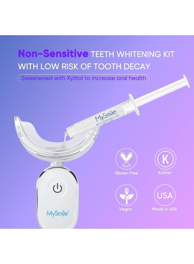 MySmile Deluxe 10 Min Teeth Whitening Kit with 28 LED Light 35 Carbamide Peroxide Teeth Whitening Gel Helps Remove Years of Stains from Coffee Soda Wines Smoking Food - Image 4