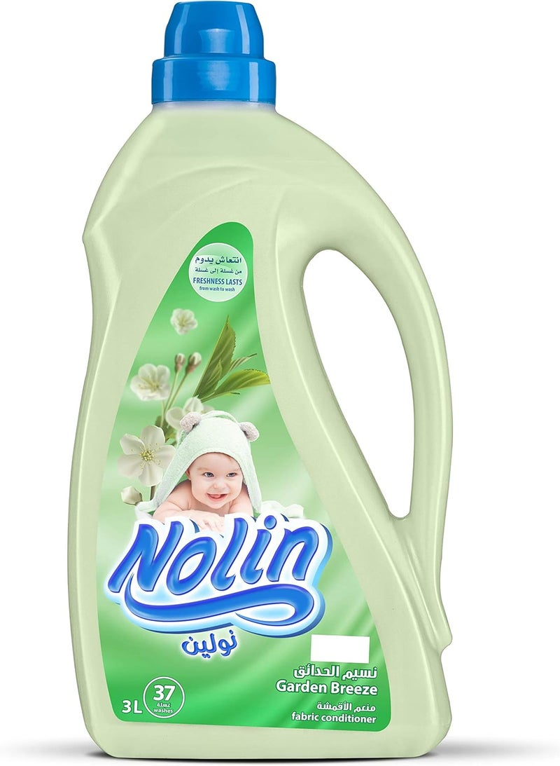 Nolin Fabric Softner Garden Breeze, Green - 3 Liter