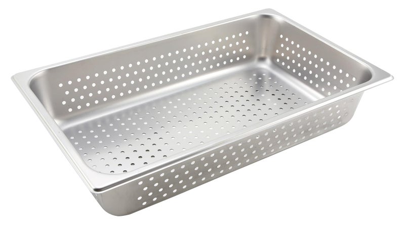 Winco Full Size Pan Perforated 4Inch Medium