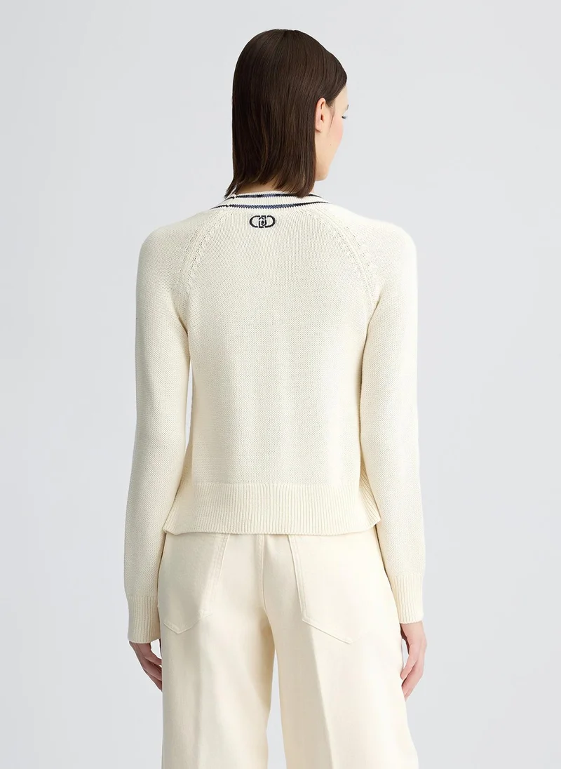 Liu Jo White cardigan with sequins