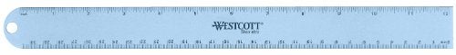 Westcott مسطرة من الألمنيوم المؤكسد من ويستكوت، 12"، ألوان متنوعة (14174) - Image 2