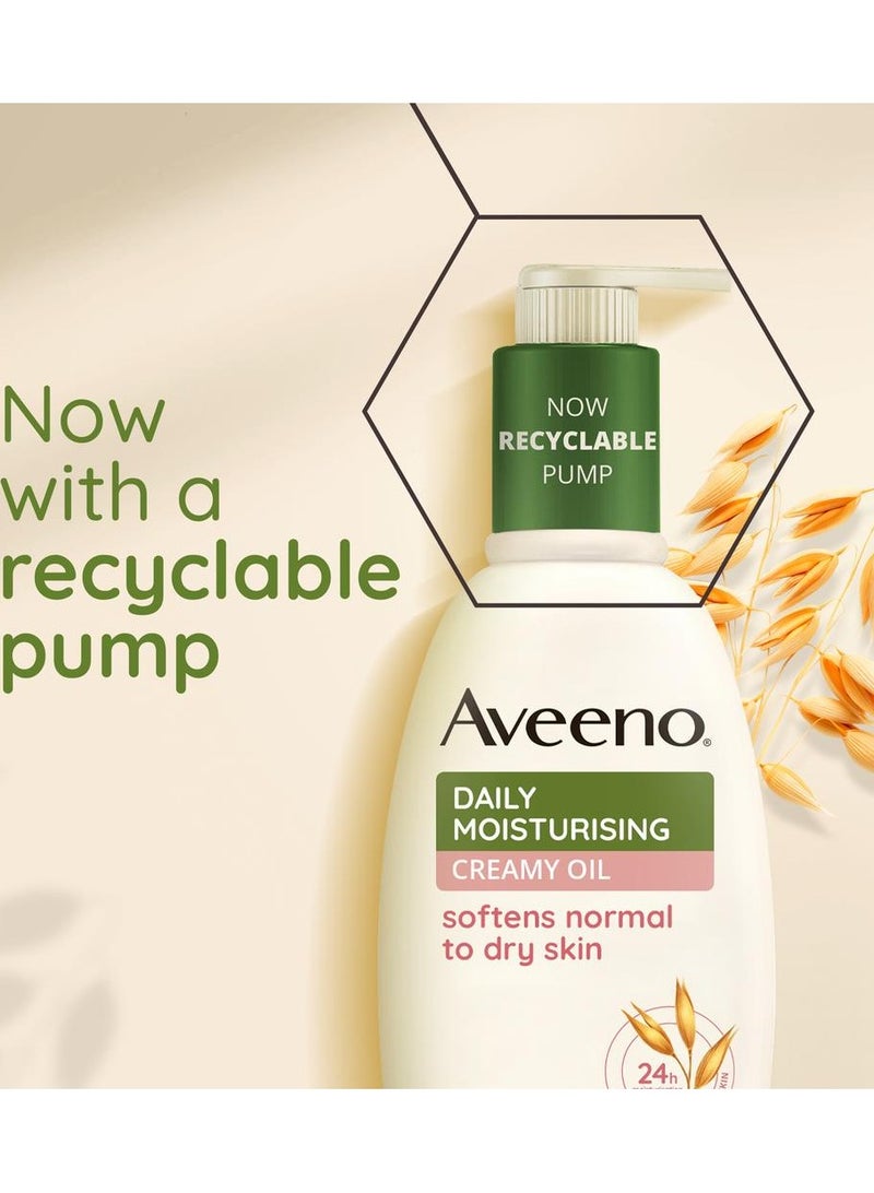 Aveeno Daily Moisturising Creamy Oil for Sensitive and Dry Skin 300ml - Image 3