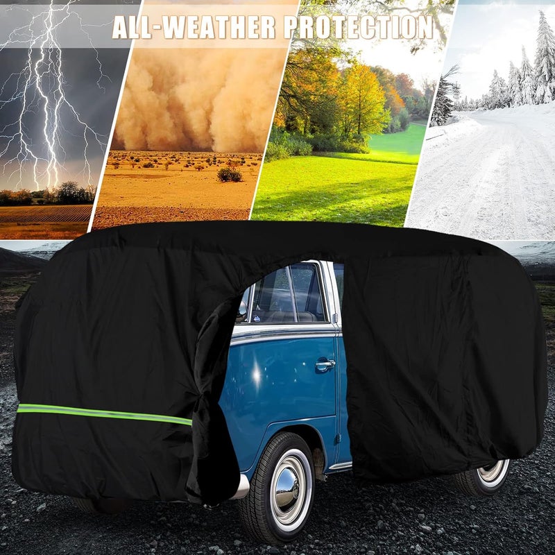 Federedevo Waterproof Car Cover for 1950-1992 VW BUS T1 T2 T3 with Zipper and Windproof Strap - Image 4