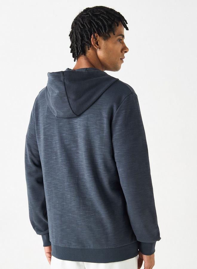 كابا سويت شيرت سادة بقبعّة وجيوب من جونيورز - Image 3