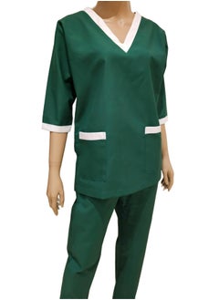 Rannah's Uniform Scrubs Three-Quarter Sleeve Medical Uniform Unisex Top and Pants Green Nurse Suit Set  - Image 2