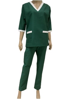 Rannah's Uniform Scrubs Three-Quarter Sleeve Medical Uniform Unisex Top and Pants Green Nurse Suit Set  - Image 3