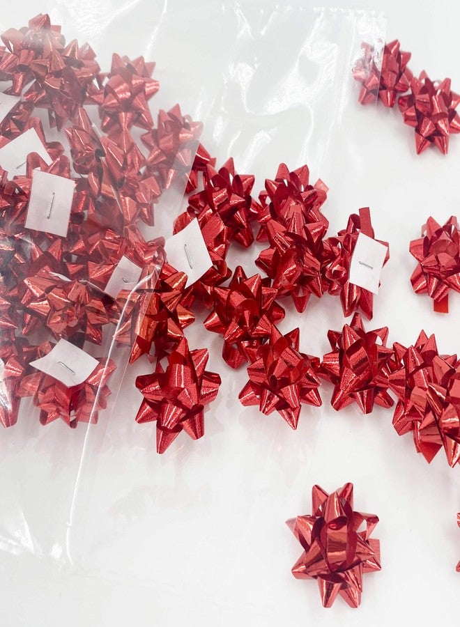 Granatan Red Bow 100 Pcs, 1" Small Gift Bows for Wrapping, Occasions: Christmas, Valentines Day, Holiday, Birthday, Party - Image 3