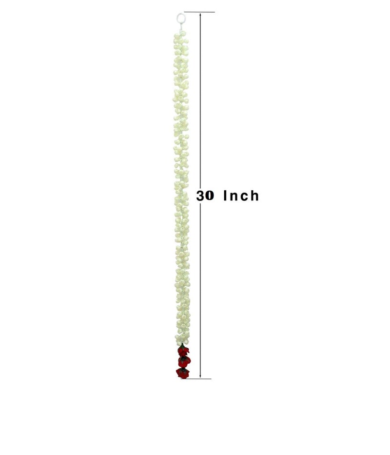 SHREYA-FASHION SHREYAFASHION Artificial Jasmine Buds and Rose Strings Garland 10 String 30 inch for All Festivals and Special Events Home OfficeGarden Diwali Decorations  - Image 3