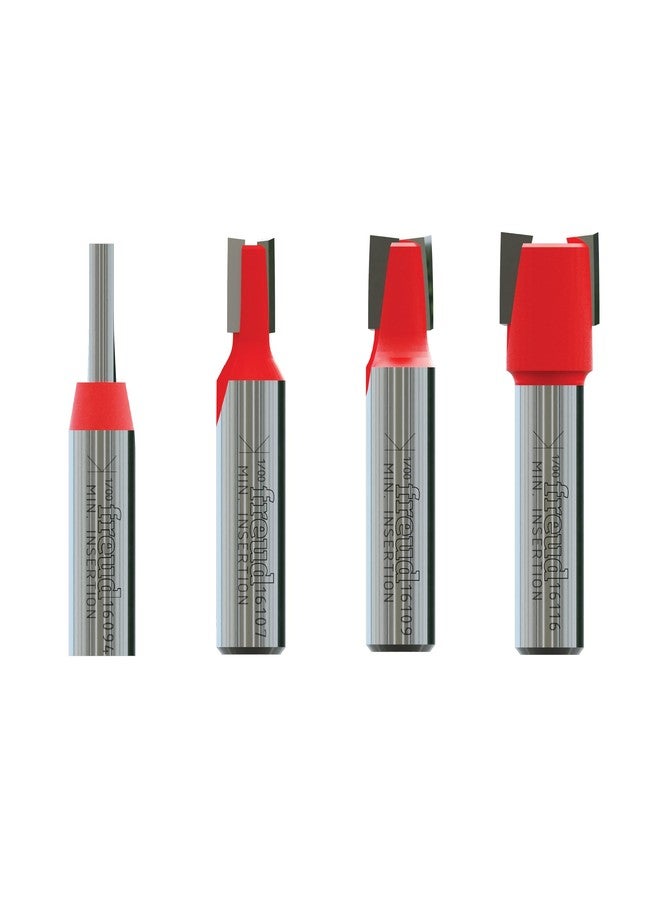 Freud 4 Piece Undersized Plywood Bit Set - Ideal for Routing Accurate Grooves in Undersized Panels - 1/2" Shank, Fits 1/4"-3/4" Thickness - 89-650 - Image 2