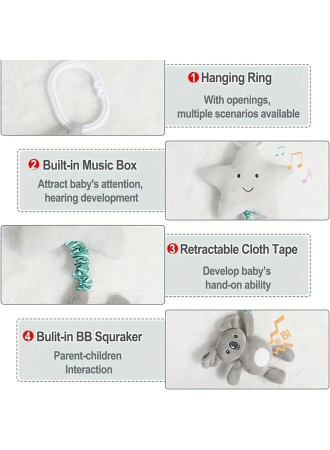 Clouds Baby Hanging Musical Sensory Toy with Lullaby for Stroller Car Seat - Image 5