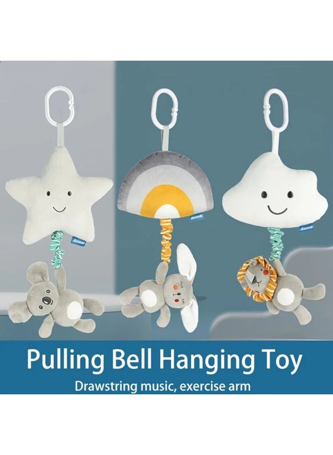 Clouds Baby Hanging Musical Sensory Toy with Lullaby for Stroller Car Seat - Image 2