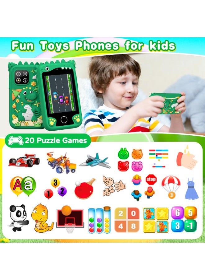 أسيف الطفل الذكية لعبك الهاتف । 1080P الزوج من التخزين 32GB الخضراء التي تعمل باللمس الضوئية + 2.8 بوصة الفقرة لمكافحة الإدمان المبكرة هدية - Image 5