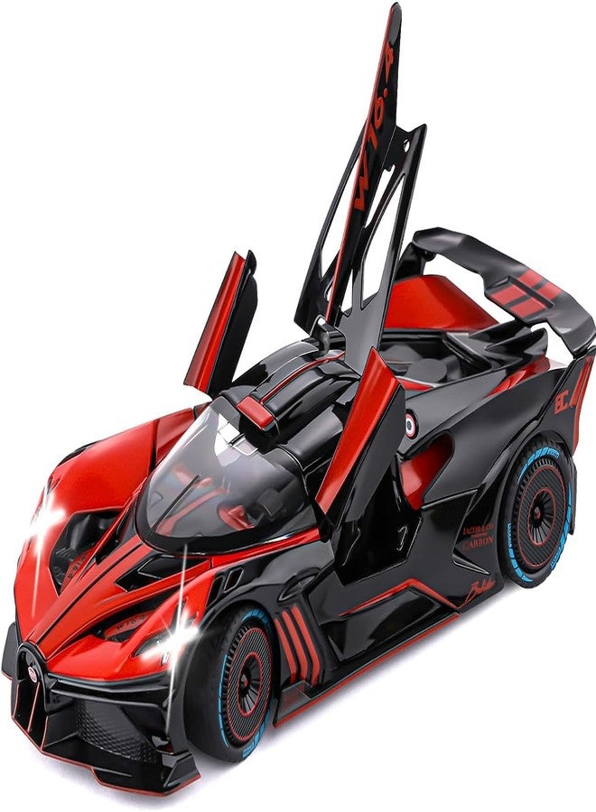 VARIYA ENTERPRISE® 1/24 Big Bugatti Bolide Toy Car Metal Pull Back Diecast Car with Openable Door and Sound Light, Gifts Toys for Kids【 RED 】 - Image 1