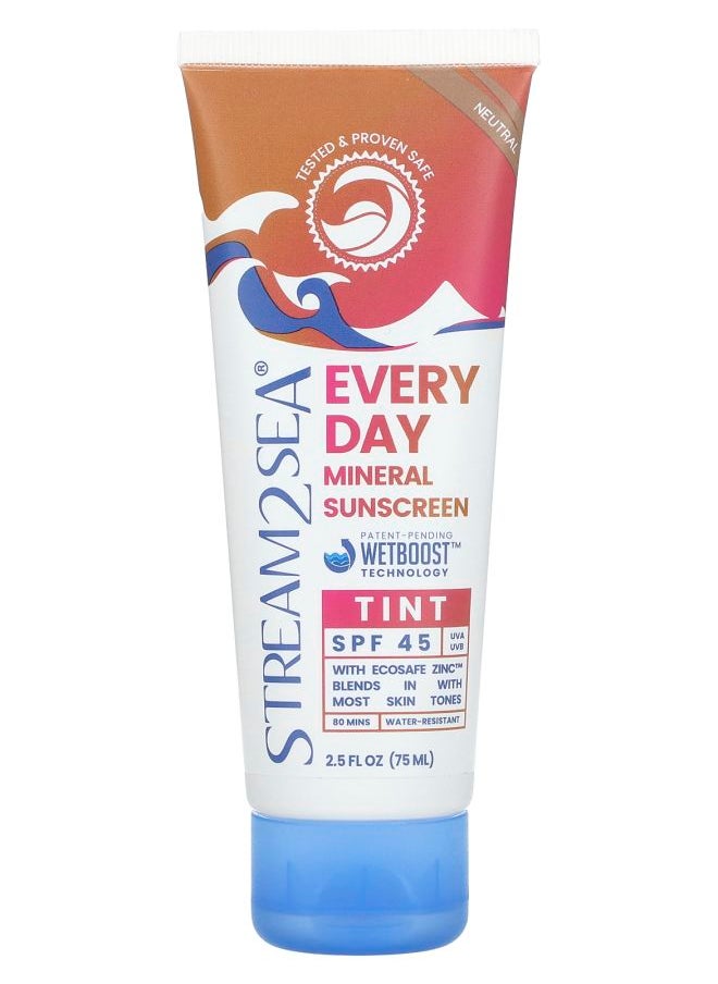 Stream2Sea - Everyday Mineral Sunscreen Tint SPF 45 Neutral  2.5 fl oz (75 ml) - Image 1