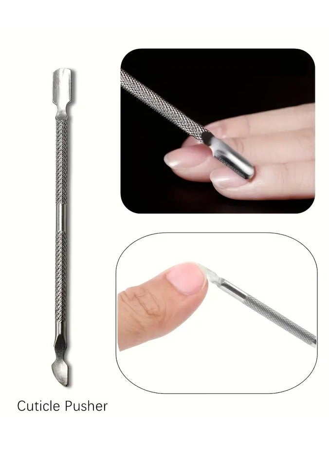 Goolsky Nail Cuticle Pusher Manicure And Pedicure Tools, Nail Clean And Nail Art Design Tools Home Use Or Nail Beauty Salon Nail Products - Image 1