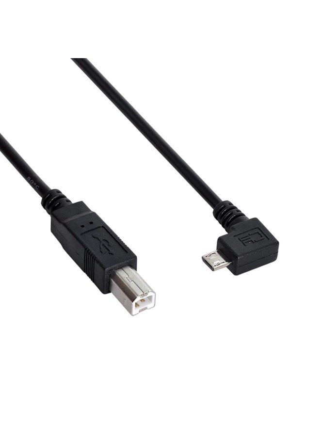 Chenyang CY 30cm 90 Degree Right Angled Micro USB OTG to Standard B Type Printer Scanner Hard Disk Cable Micro USB 5pin 2.0 Host to Standard USB-B Device - Image 1
