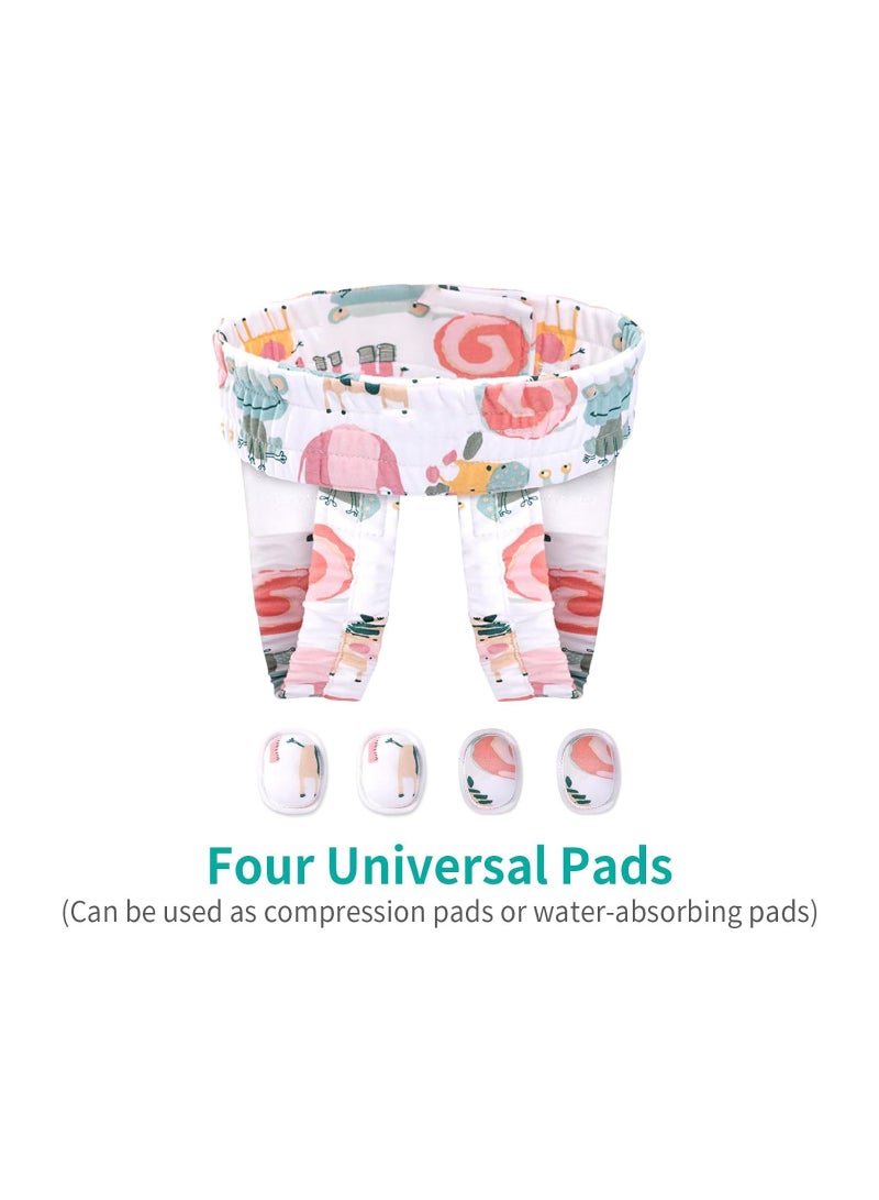 Baby Hernia Belt - Infant Hernia Support Brace for Single/Double Sided Pain Relief, Suitable for Children 0-4 Years with 4 Compression Pads, Belly Button Band Wrap. - Image 2