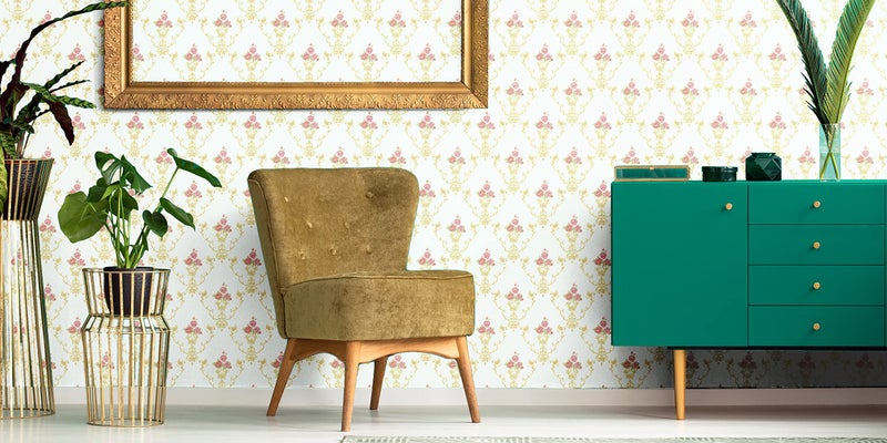 Asian Paints Beige White Pink Smoke Rose Motifs |Non-Adhesive Wallpapers - FE2151| Luxurious & Attractive Wallcovering for Home |Dimensions-(53cm x 950cm)| (54 sq. ft. per roll) - Image 4