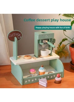 Nordic Play House Simulation Teapot Tea Set Children's Kitchen Toys Afternoon Tea Dessert Ice Cream Coffee Machine Suit-Color:Royal Coffee Maker Canteen