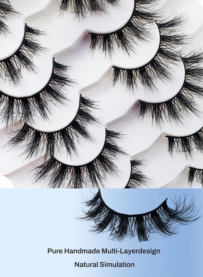 جي أس 3d رقيق طويل رمش لاش طبيعي كثيف حجم مقلد ماسكارا المنك ، لينة حليقة لعوب يمكن إعادة استخدامها ماكياج كاذبة ماسكارا 7 أزواج ، ومناسبة جدا للاستخدام اليومي للفتيات - Image 4