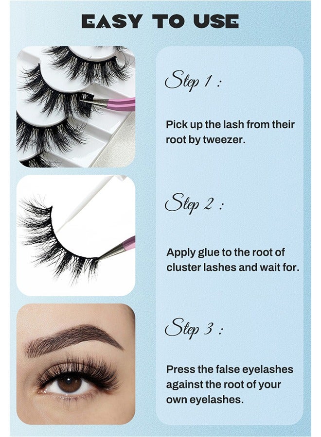 جي أس 3d رقيق طويل رمش لاش طبيعي كثيف حجم مقلد ماسكارا المنك ، لينة حليقة لعوب يمكن إعادة استخدامها ماكياج كاذبة ماسكارا 7 أزواج ، ومناسبة جدا للاستخدام اليومي للفتيات - Image 5