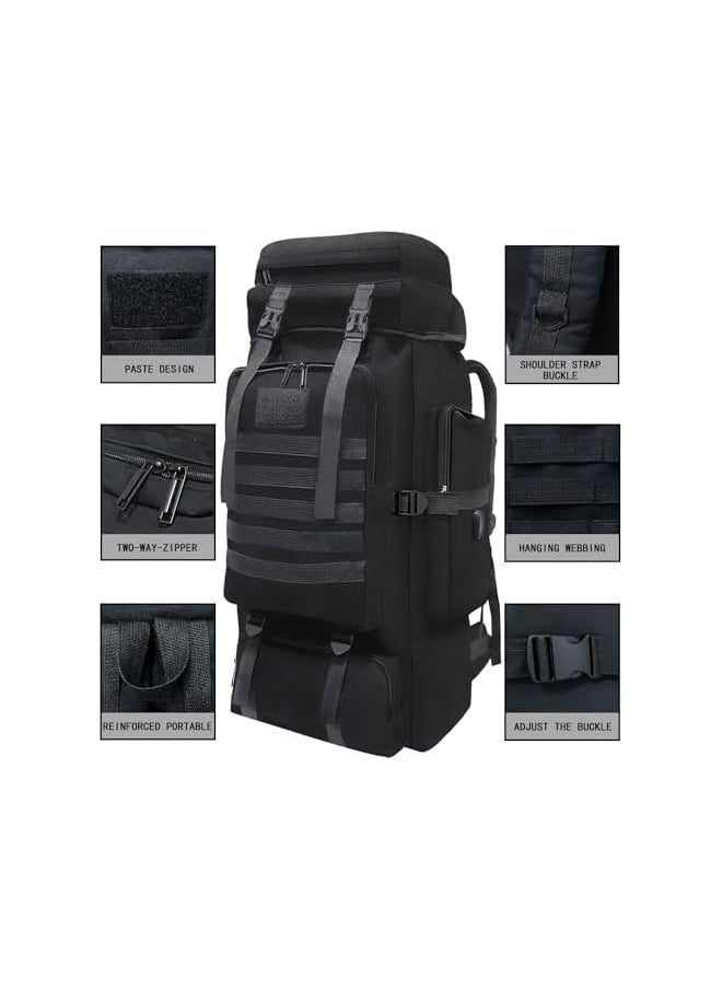 PROMASS 80L 100 Liters Hiking Camping Backpack Travel Molle Rucksack,Military Tactical Daypacks,Upgraded Thickened Adjustable Waterproof Large Capacity Outdoor Backpack  - Image 2