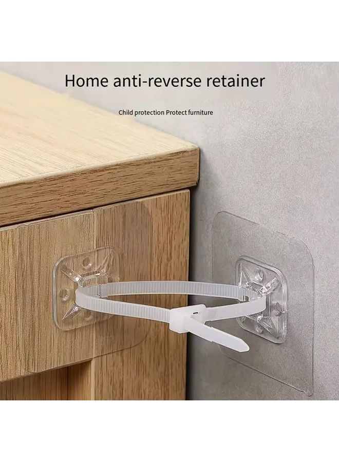 15 قطعة من أجهزة إصلاح الدفع الآمنة للمكتب البلاستيكي المربعة المثبتة على الحائط لمنع الانقلاب - Image 2