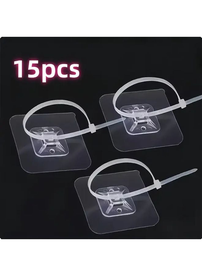 15 قطعة من أجهزة إصلاح الدفع الآمنة للمكتب البلاستيكي المربعة المثبتة على الحائط لمنع الانقلاب - Image 5