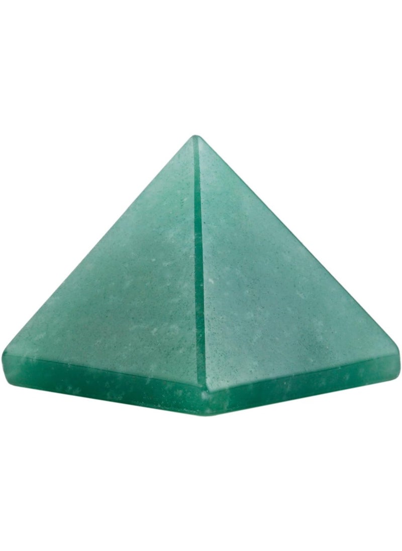 SUNYIK SUNYIK Natural Stone Pyramid, Healing Crystal Point Gemstone Energy Generator Reiki Metaphysical Decoration Figurine Green Aventurine, 1-1 1/8 inch 