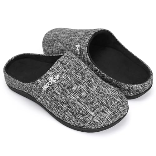 ERGOfoot Orthotic Slippers with Arch Support for Plantar Fasciitis Pain Relief, Comfortable Orthopedic Clog House Shoes with Indoor Outdoor Anti-Skid Rubber Sole - Image 1