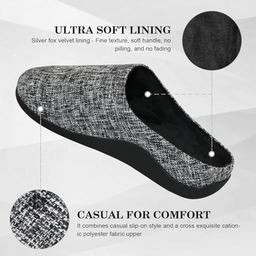 ERGOfoot Orthotic Slippers with Arch Support for Plantar Fasciitis Pain Relief, Comfortable Orthopedic Clog House Shoes with Indoor Outdoor Anti-Skid Rubber Sole - Image 4